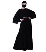 Elegant Dress With Metallic Belt And A Matching Hijab.