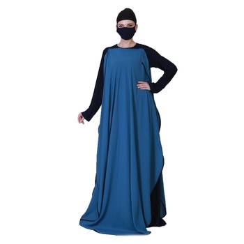 Three Pieces Set Of Inner Abaya, A Sleeveless Cape and Hijab 1