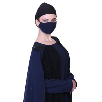 Latest Design Of Dual Color Dress With A Matching Hijab 2