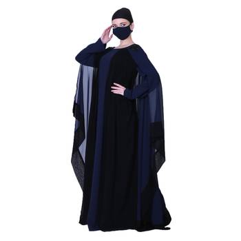 Latest Design Of Dual Color Dress With A Matching Hijab 3