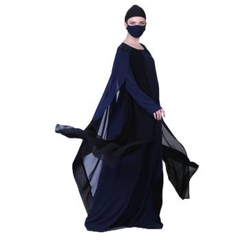 Latest Design Of Dual Color Dress With A Matching Hijab 4