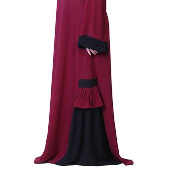 Latest Design Of Dual Color Abaya With A Matching Hijab 3