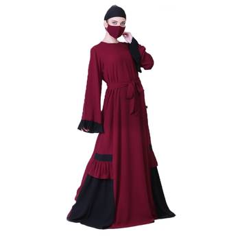 Latest Design Of Dual Color Abaya With A Matching Hijab 4