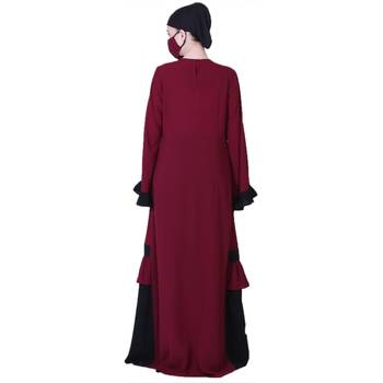 Latest Design Of Dual Color Abaya With A Matching Hijab 5