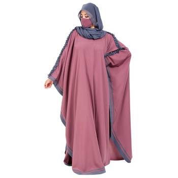 Multicolor Kashibo Solid Casual Kaftan Abaya  5