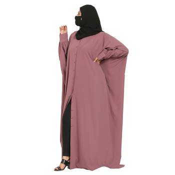 Front Open Kaftan Abaya With Matching Buttons 3