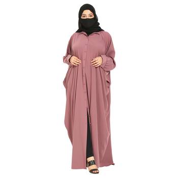 Front Open Kaftan Abaya With Matching Buttons 4