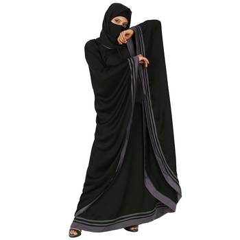 Kaftan Like Abaya With Striped Border 3