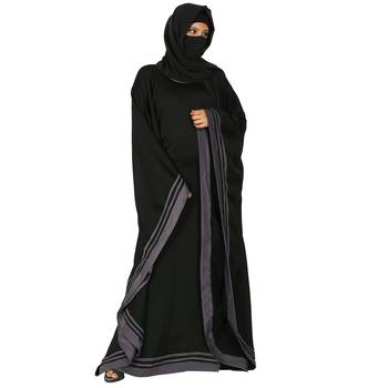 Kaftan Like Abaya With Striped Border 5