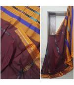Pochampalli ilkal cotton blended saree with running blouse