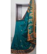 Traditional south cotton saree with running blouse