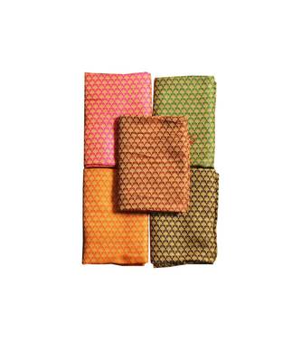 Sarees Rapier Jacquard Fabrics Unstitched Blouse Piece (Pack of 5) 1