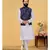 multicolor silk plain stitched   kurta & pyjama with  coat