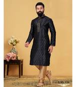 multicolor silk plain stitched kurta with pyjama with stole