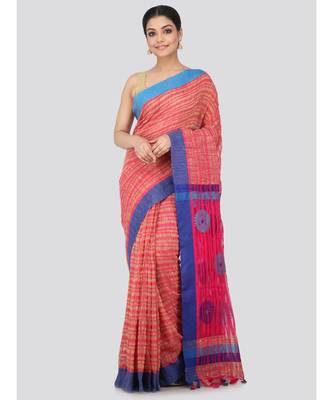 multicolor cotton silk hand woven   saree 1