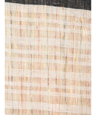Beige cotton silk hand woven   saree 4