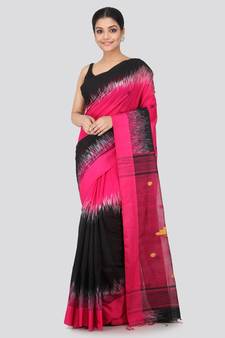 multicolor cotton silk hand woven   saree