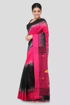 multicolor cotton silk hand woven   saree