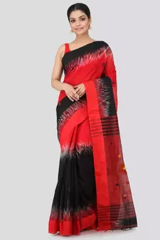 multicolor cotton silk hand woven   saree