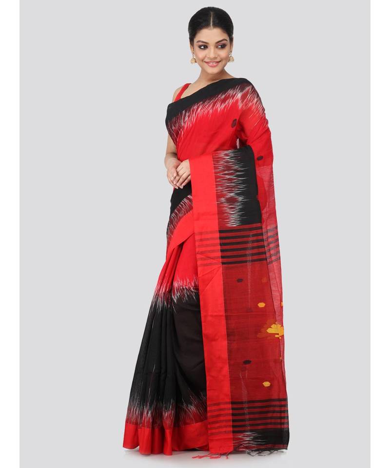 multicolor cotton silk hand woven   saree