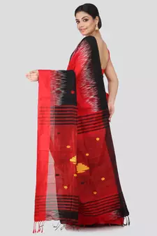 multicolor cotton silk hand woven   saree