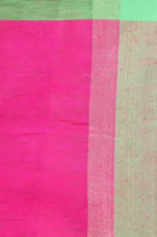 Pink cotton silk hand woven   saree