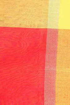 Red cotton silk hand woven   saree