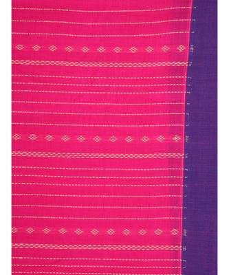 Pink cotton hand woven   saree 4