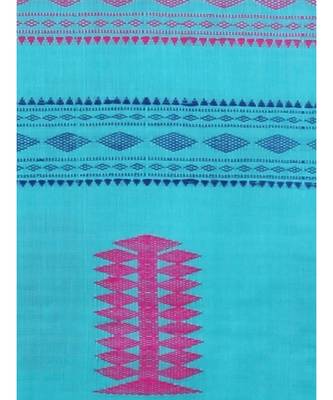 Blue cotton hand woven   saree 4