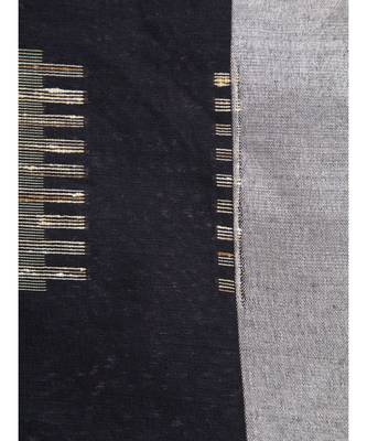 Black cotton silk hand woven   saree 4