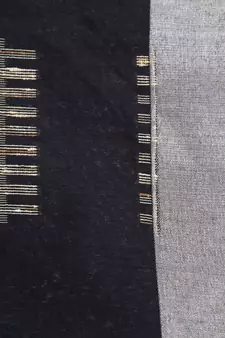 Black cotton silk hand woven   saree