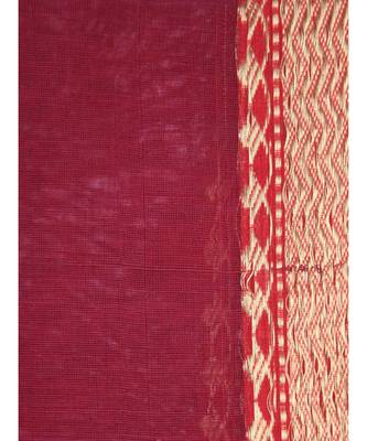 Maroon cotton silk hand woven   saree 4
