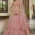 Peach Resham and Sequins embroidered net Semi Stitched Bridal Lehenga