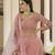 Peach Resham and Sequins embroidered net Semi Stitched Bridal Lehenga