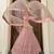 Peach Resham and Sequins embroidered net Semi Stitched Bridal Lehenga
