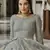 Grey embroidered organza semi stitched bridal lehenga