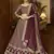 Maroon embroidered crepe semi stitched bridal lehenga