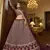 Maroon embroidered crepe semi stitched bridal lehenga
