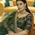 Glamorous Green Zari & Sequins embroidered Art silk designer ethnic lehenga for wedding