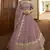 Mauve embroidered georgette semi stitched bridal lehenga