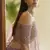 Mauve embroidered georgette semi stitched bridal lehenga