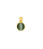 Raviour Lifestyle Green Cat Eye green lehsunia gemstone pendant for astrological benefits