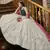 Grey embroidered organza semi stitched bridal lehenga