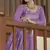Lilac Gota and Resham embroidered georgette Semi Stitched Bridal Lehenga