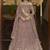 Mauve cut-work, gota and Zari embroidered with mirror work georgette Semi Stitched Bridal Lehenga