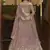 Mauve embroidered georgette semi stitched bridal lehenga