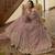 Mauve cut-work, gota and Zari embroidered with mirror work georgette Semi Stitched Bridal Lehenga