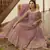 Mauve embroidered georgette semi stitched bridal lehenga