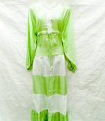 Off-white embroidered georgette fustan