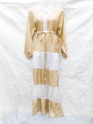 Off-white embroidered georgette fustan 1